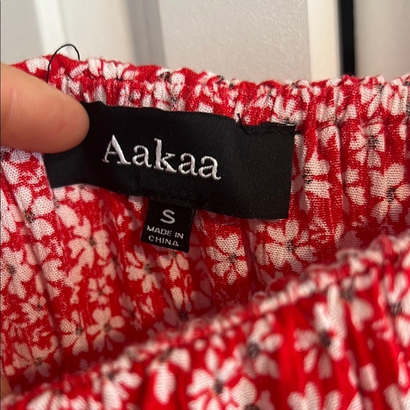 Aakaa Red and White Floral Dress - Picture 2 of 4